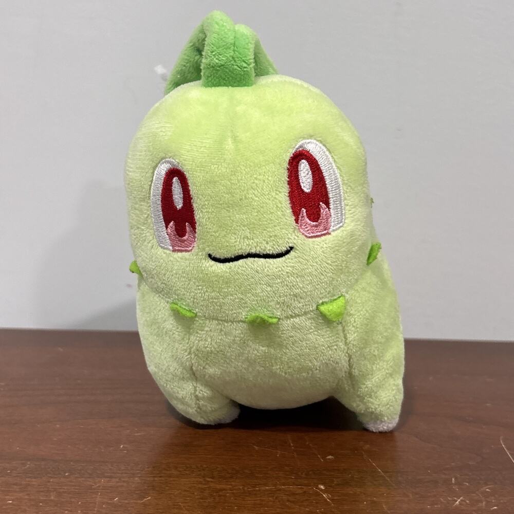 Pokemon Center Chikorita Plush Soft Stuffed Toy 2017 - Picture 5 of 8